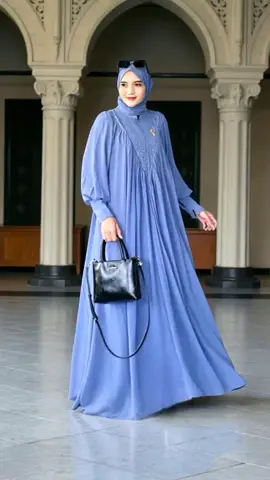 Binar Dress- Gamis Gaun Dress Swaroski Cerruty Busui Wudhu Freindly By Kamila Luxury.  #gamis #gamisyari #gamiskekinian #OOTD #fashion 