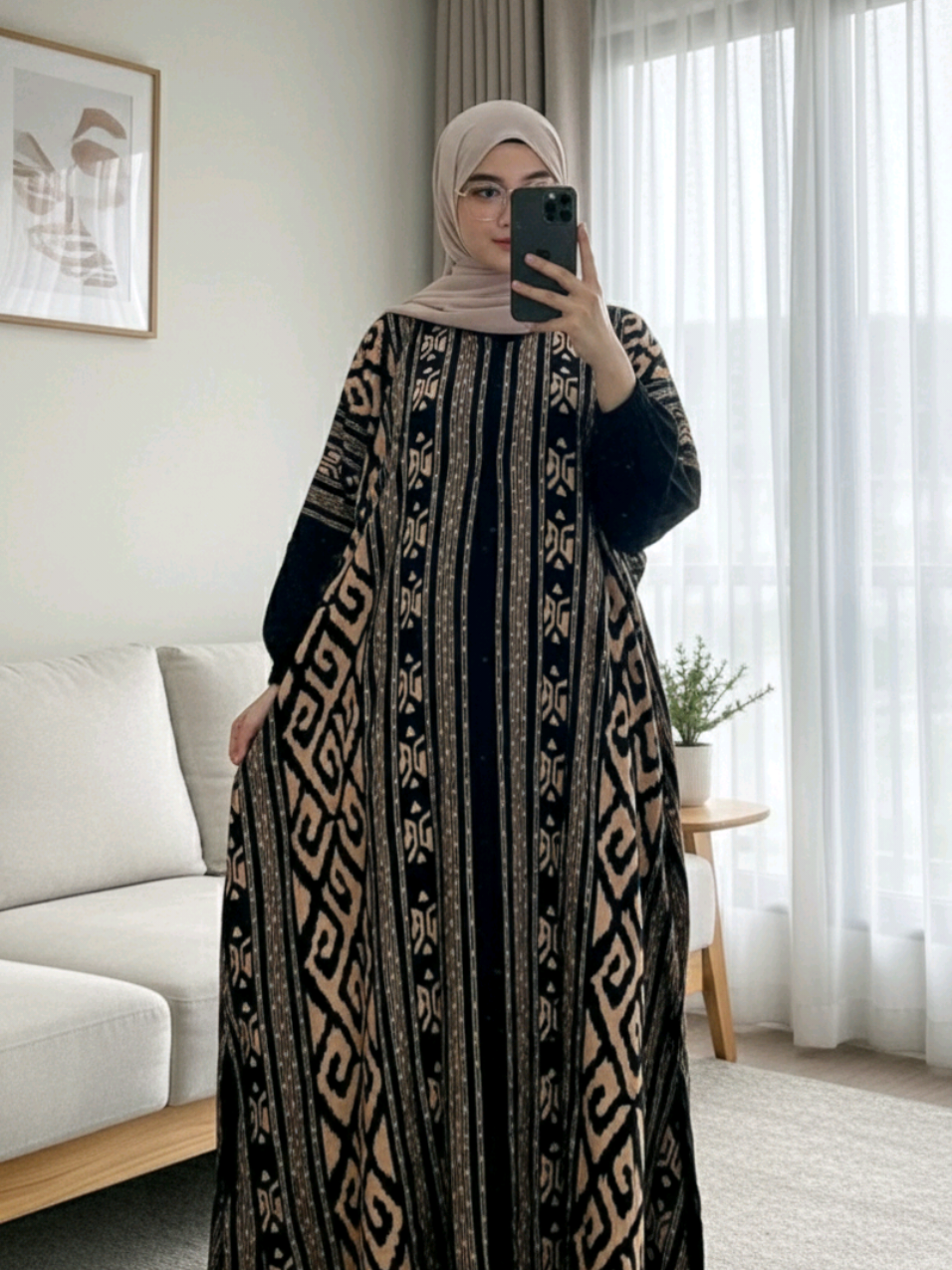 kaftan cantik motif asmad🫶 bahan nya rayon adem,kepake banget buat yang seneng pake outfit gamis🥰  #kaftanmurah #gamisrayon #kaftanrayon #kaftan #outfithijab