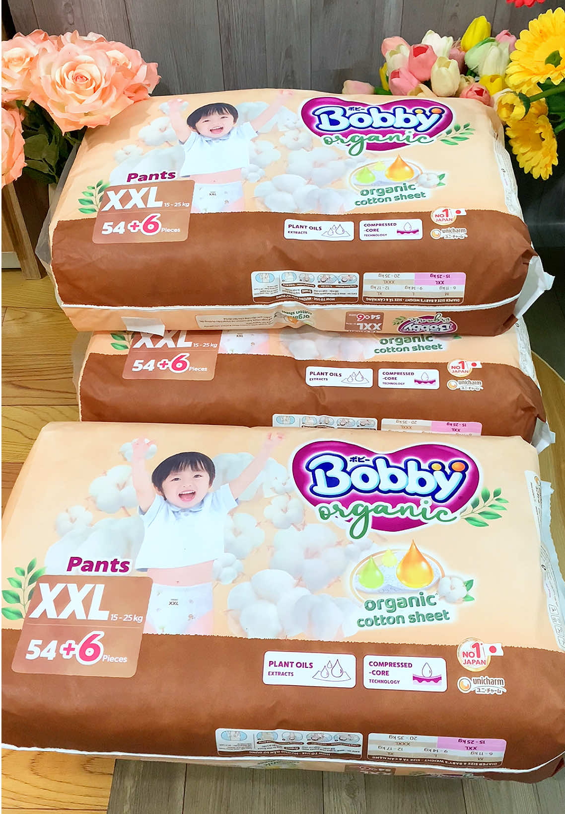 Combo 3 Bịch tã quần Bobby Organic loại mới #bobby #bobbyorganic #taquanbobby #bimquanchobe #bimorganic 