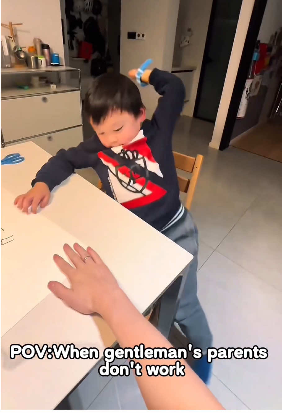 Gentle education doesn’t work 😂😂😂#funny #baby #funnybaby #education #family #dad #mo #kids #funnyvideos #babiesoftiktok #foryou #usa🇺🇸 