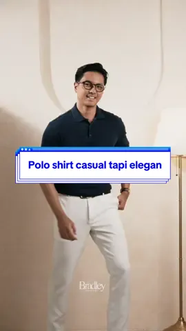 Polo shirt yang bahannya nyaman tapi motifnya gak norak 😎 #Bradley #poloknit #polopria #poloshirt #stretchy 