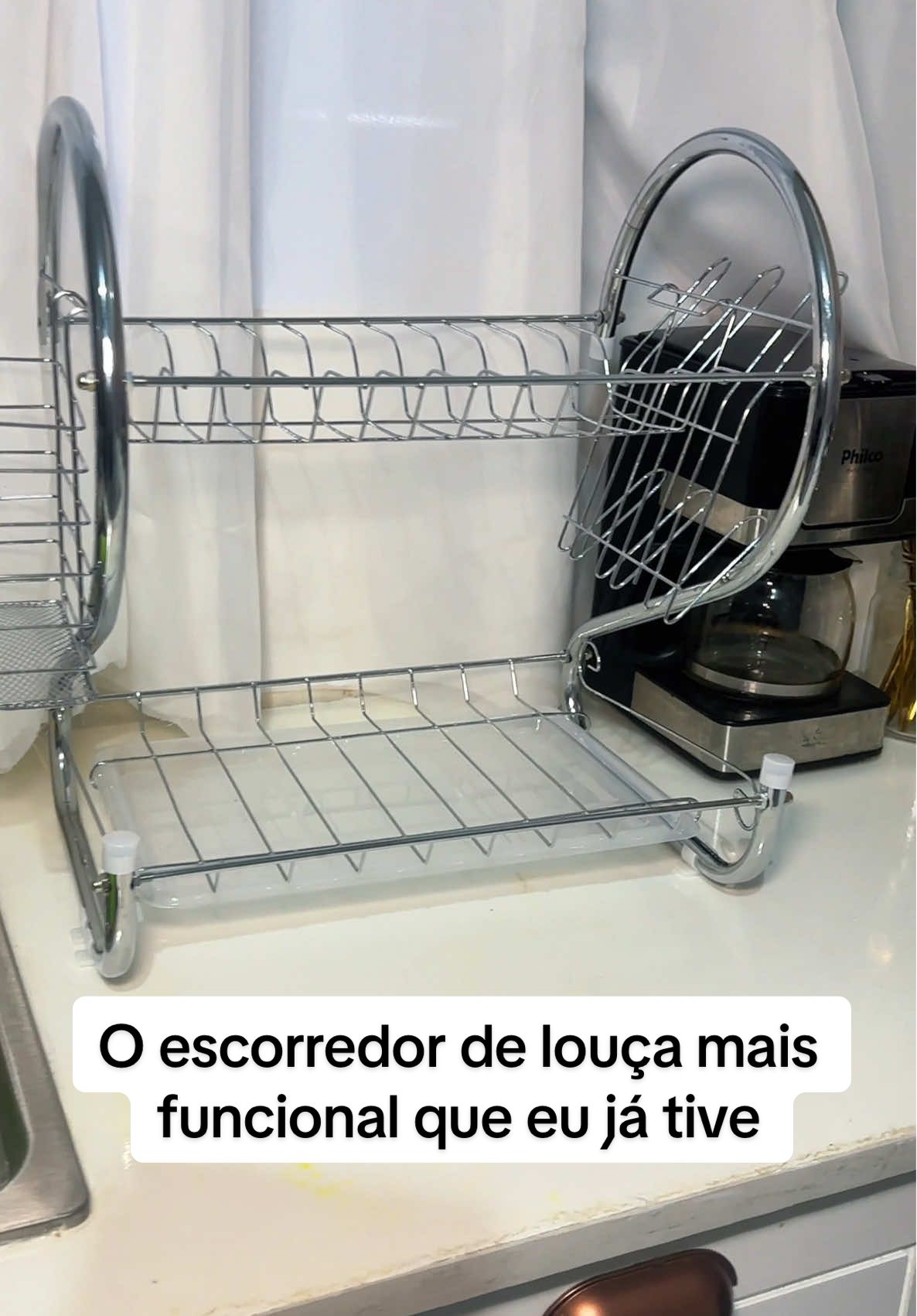 Escorredor de louça mais funcional que eu já tive e com desconto de black Friday 😱😱😱 #tiktokshopblackfridaybr #tiktokshop1111br #tiktokshopchegou #escorredordeprato 