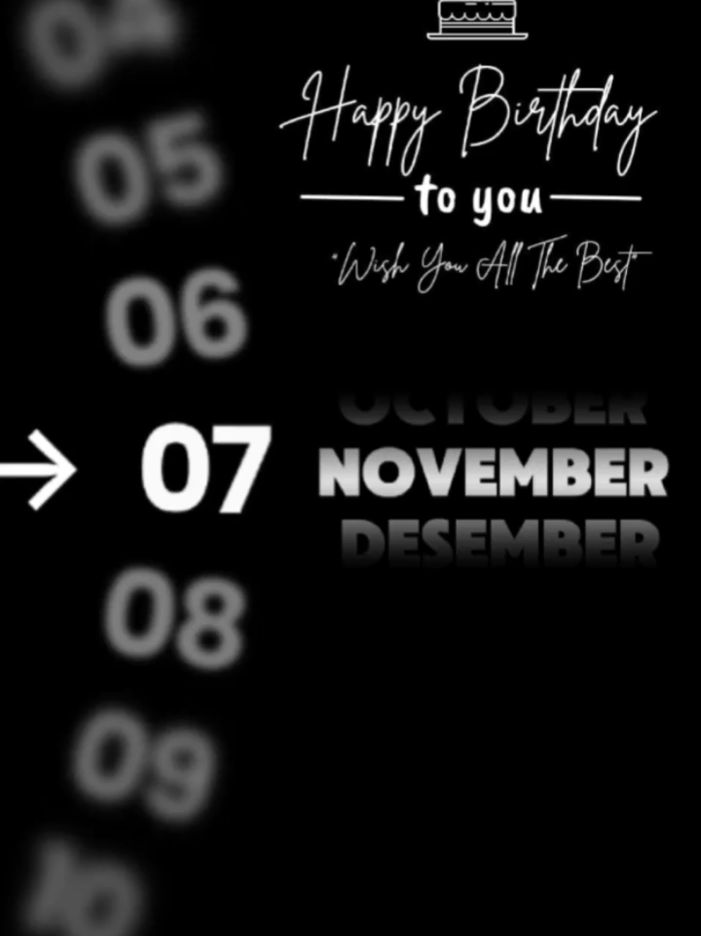 #CapCut HBD 07 NOVEMBER #november #birthday #foryou #fyp #mytemplatepro 