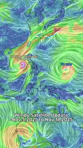 According to PAGASA, The TD 32W or UWAN (FUNG-WONG) will enter the PAR at Nov 8 or Nov 9 as a SUPER TYPHOON, While Kalmaegi (Tino) continues to leave the PAR. #TinoPH #UwanPH #foryoupage❤️❤️ #WeatherUpdate #WindyApp