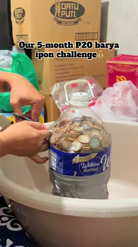 Part 1 | Ipon Challenge done! Hulaan niyo kung magkano ang naipon namin. 🥰 Katas lahat 'to ng tindahan. Thank you, Lord! 😇 #ipon #alkansya #iponchallenge #fyp #viral 
