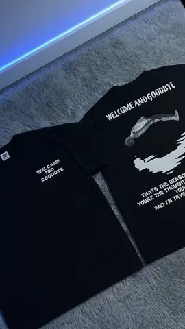 Street-style graphic tee with bold “WELCOME AND GOODBYE” print on premium black cotton—tap to grab it now! Oversized fit for maximum comfort, bold graphic statement front and back, premium heavy-cotton build, modern streetwear aesthetics, versatile for day or night out #streetwear #oversizetee #graphictee #fashiontok #creatorsearchinsights 