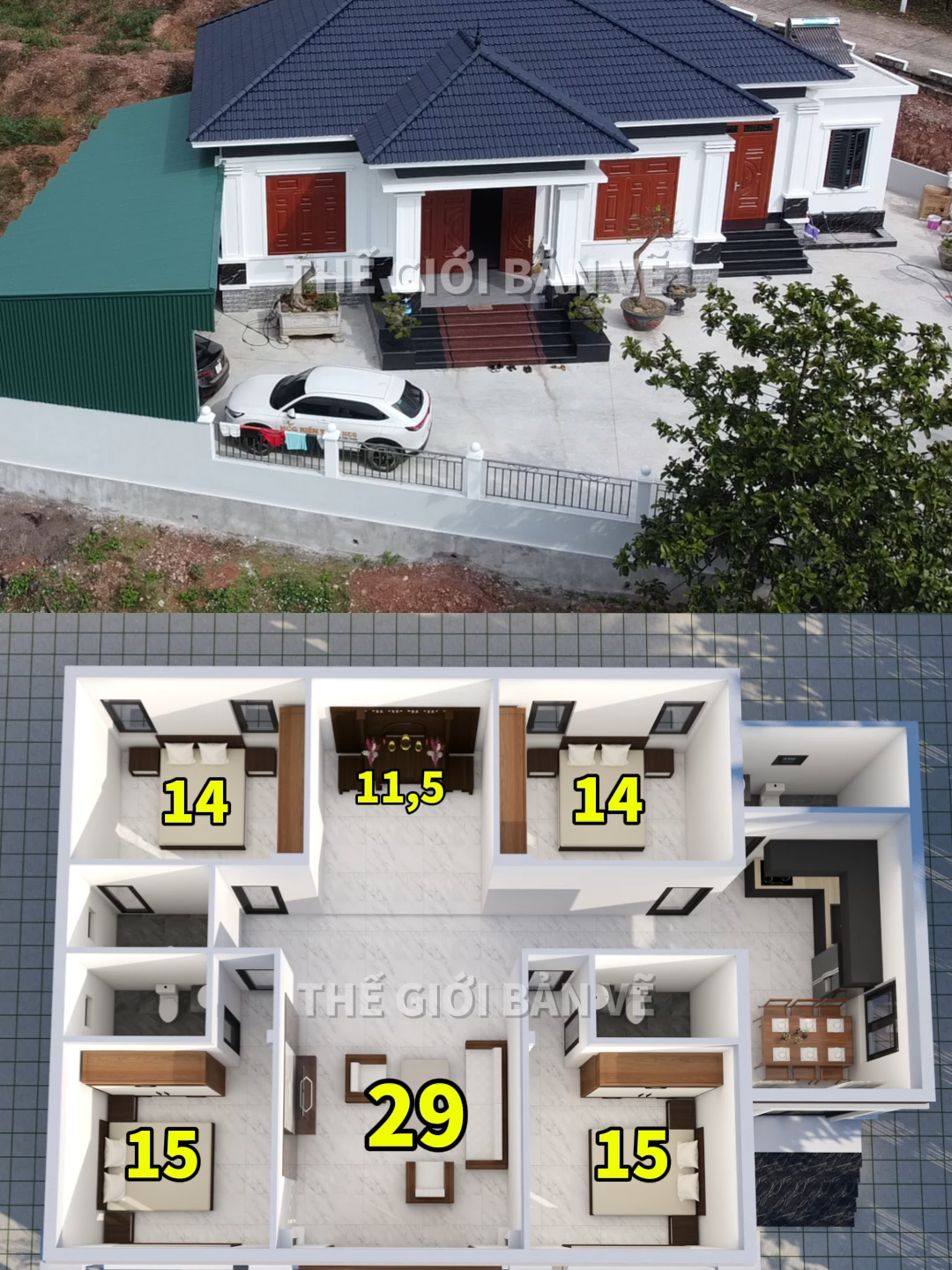 Đơn giản – sang trọng – chi phí hợp lý, phù hợp với mọi vùng miền Việt Nam. #MáiNhật1Tầng #NhàĐẹp2026 #ThếGiớiBảnVẽ