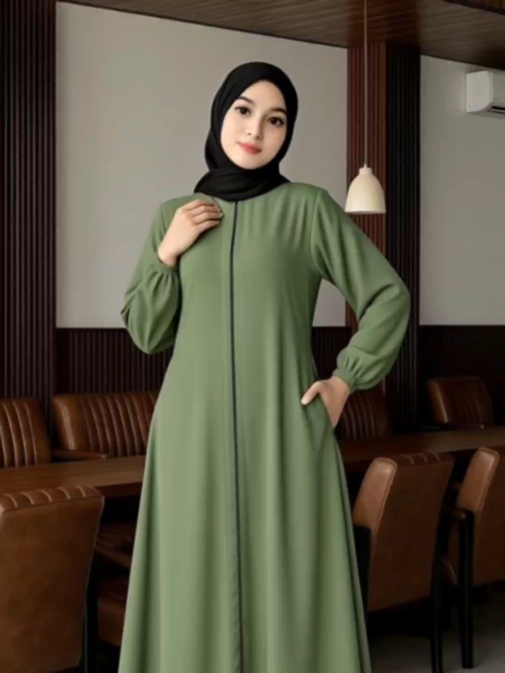 Dress gamis polos bahan linen stretch premium #dressgamis #gamispolos #gamislinen #gamiskondangan #gamislebaran 