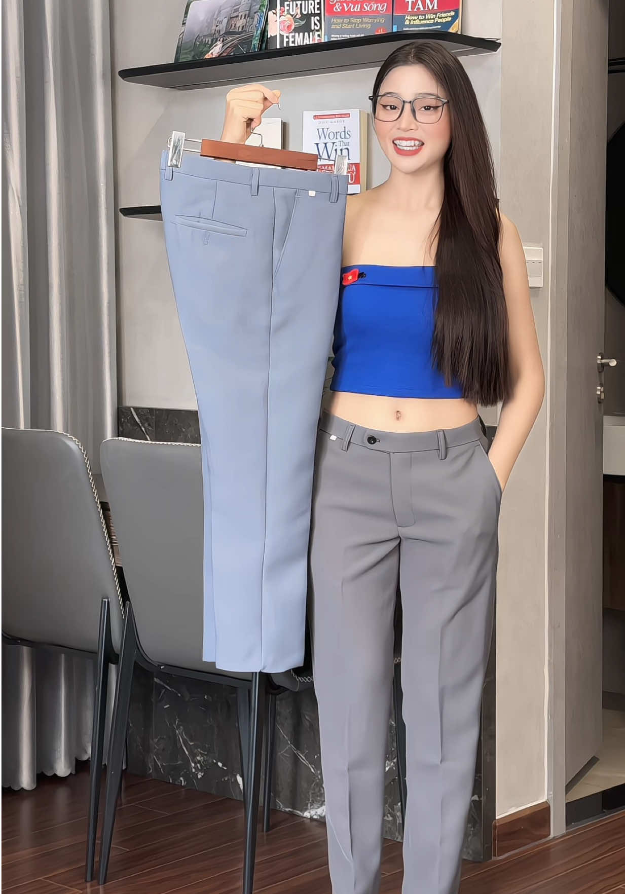 Quần âu form ống đứng dáng slim #quanau 