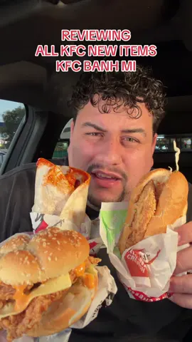 KFC made a Banh mi?! Plus two other new items from the fried chicken kings #kfc #friedchicken #banhmi #flg #foodreview 