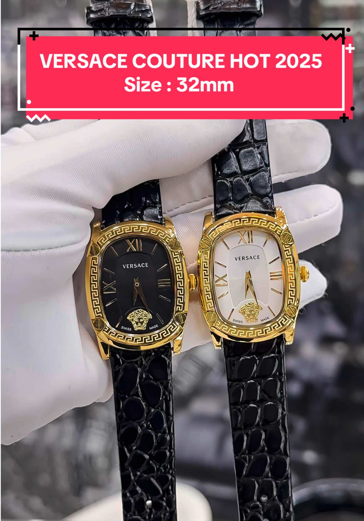 Còn Sẵn 2C Versace Couture HOT 2025 Giao Ngay Giá Siêu Tốt 🔥🥰 Size : 32mm #37watchluxury #xuhuong #thinhhanh #viral #đồnghồnữ 