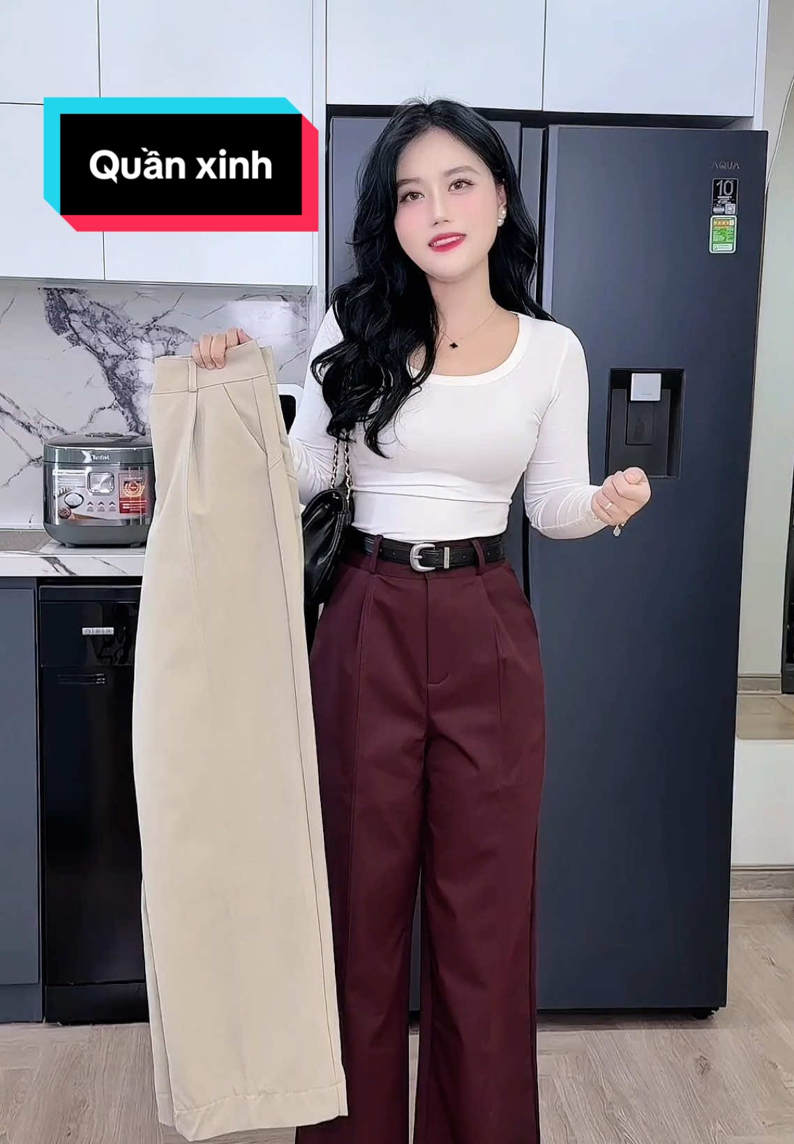 Quần ống rộng nữ #quanongrong #myoutfit #fypシ゚ #viral #phoidoxinh 