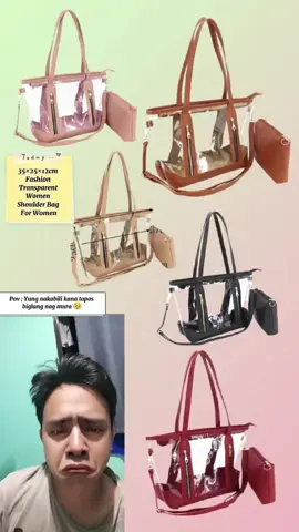 35×25×12cm Fashion Transparent Women Shoulder Bag For Women#transparentbag #bagtransparent #fyp 