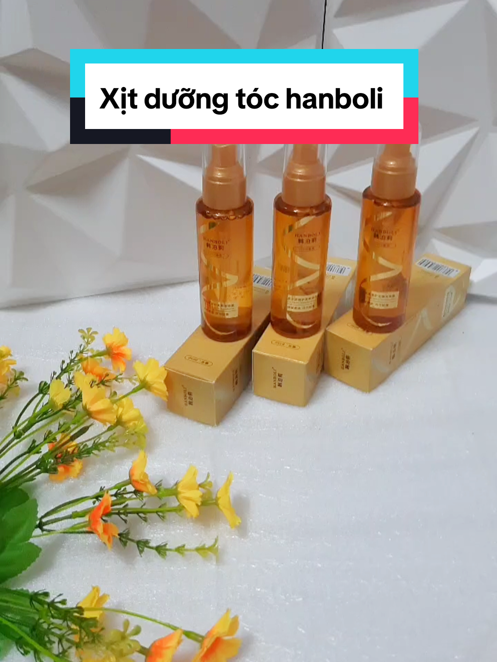 Combo 3chai xịt dưỡng tóc hanboli  #phuongthao19870304  #xit #chamsoctoc  #duongtoctainha #xitduongtochanboli 