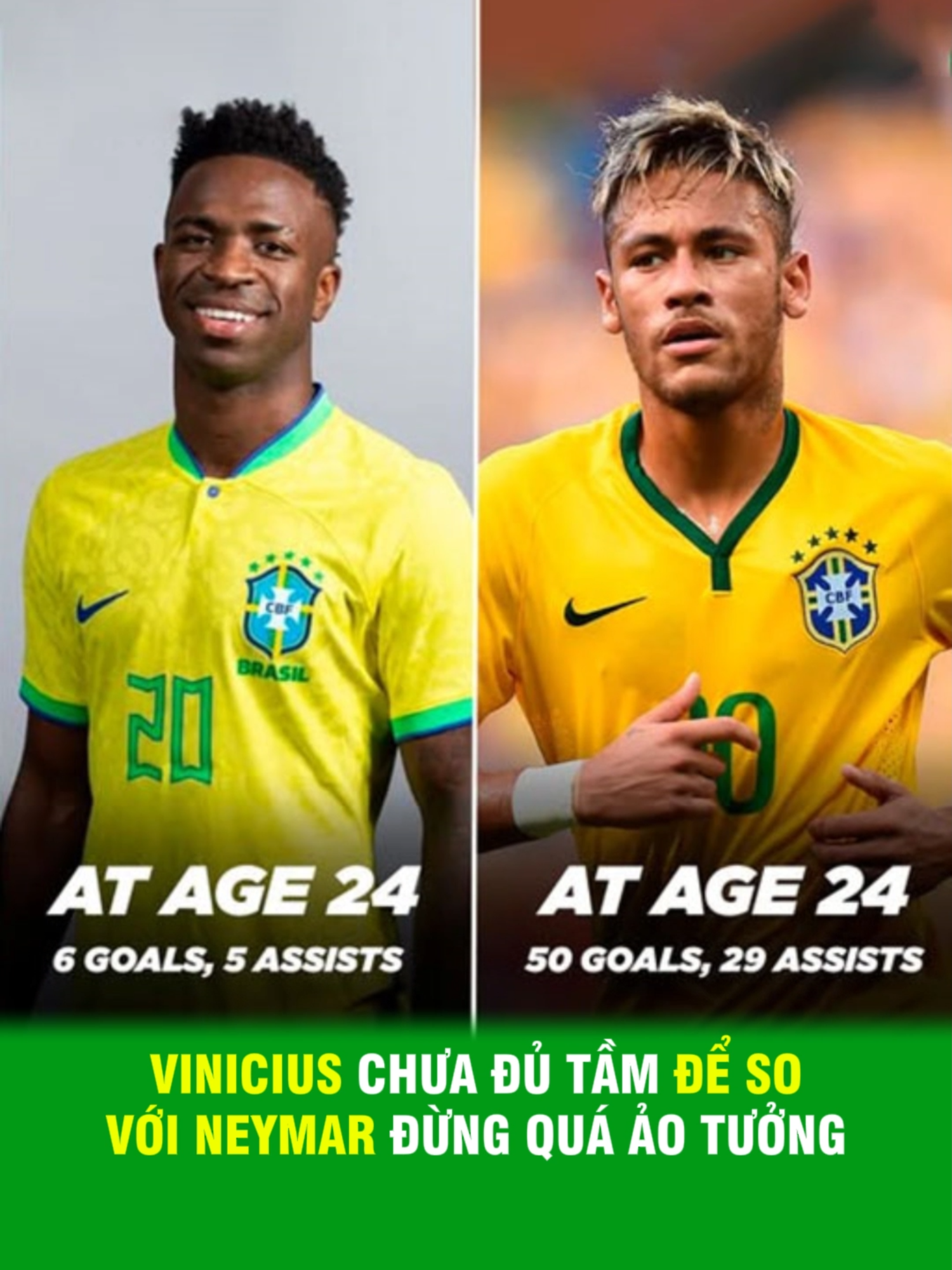 Vinicius chưa đủ tầm để so với Neymar đừng quá ảo tưởng