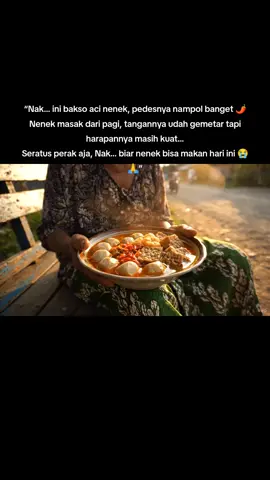 Asap pedasnya masih naik, aromanya kuat banget… tapi di balik itu ada air mata yang jatuh diam-diam 😢 Nenek cuma pengen dagangannya habis hari ini biar bisa makan dan tidur tenang malam ini. Klik keranjang kuning sekarang, bantu nenek jualan bakso aci pedas ini sampai laku semua 🙏💔 #BaksoAciPedas #SeratusPerakBerarti #BantuNenek #BaksoAciMurah #CeritaHaru 