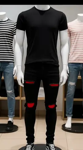 Celana Jeans Pria Sobek Patch  #CelanaJeans #FashionPria  #viraltiktok #fyppppppppp  #promogajiansale🔥 