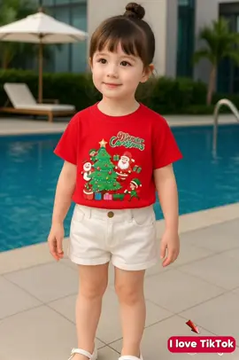 Áo thun Giáng Sinh cho bé trai bé gái #xuhuong #quanaobegai #noel 