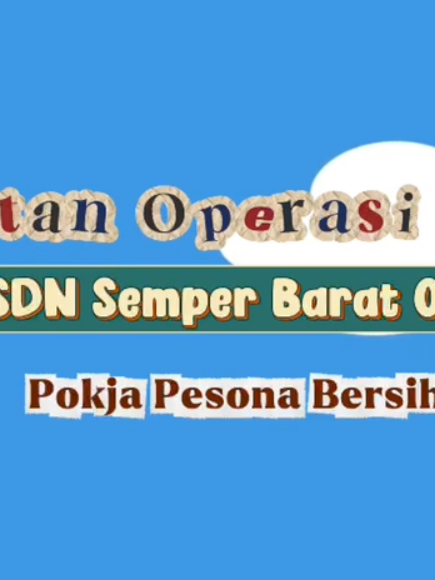 Kegiatan operasi semut Tim Pokja Pesona Bersih  Halo teman teman, yuk kita jaga bersama lingkungan sekitar agar selalu bersih, salam bersihhhh  #sdnsemperbarat03  #sekolahhebat  #sekolahjuara  #sdnsemperbarat  #jakarta 