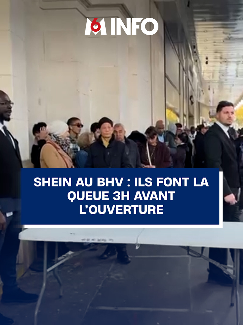 C'est ce mercredi à 13 h qu'un corner dédié à la marque chinoise Shein ouvre au BHV du Marais. Une ouverture sous tension depuis que la marque est au cœur d'un scandale après avoir vendu des poupées sexuelles enfantines. Pas de quoi décourager certains clients fidèles de la marque, venus faire la queue 3 h avant l'ouverture. #SinformerSurTiktok #pourtoi #fyp #Shein
