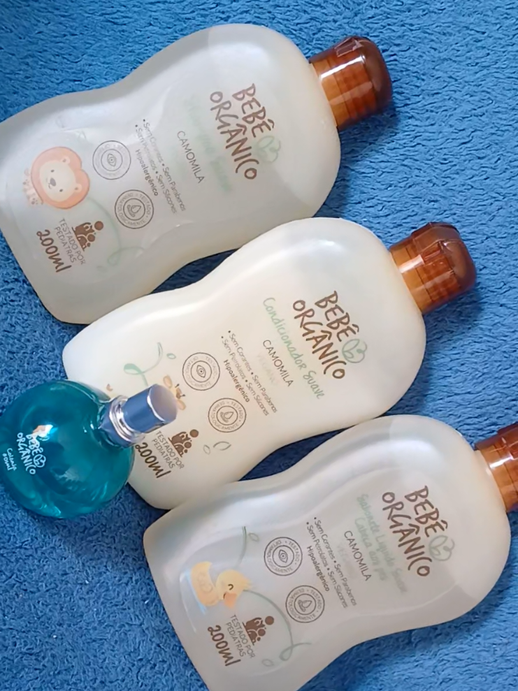 Kit Shampoo Condicionador Colônia Sem Álcool 30ml + Sabonete Líquido - Cuidado Natural Bebê - 630ml #kit #perfume  #shampoo #condicionador #saboneteliquido 