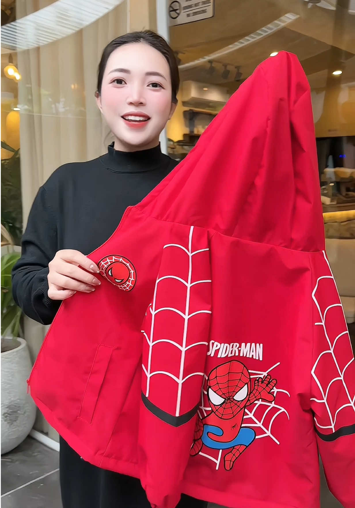 Áo khoác lót lông người nhện cho bé trai #meminmax95 #aokhoacchobetrai #aokhoacnguoinhenbetrai #aokhoaclotlongchobe 