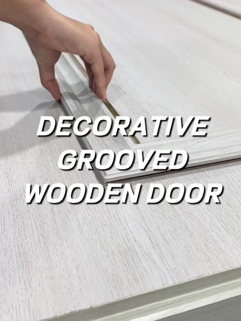 Decorative grooved wooden door.#door #woodendoor#doors#doorfactory#chinesefactory #rhj #wooddoor #homedesign #hoteldesign #doordesign