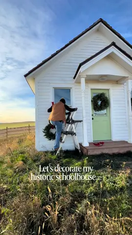 It’s time to officially decorate the schoolhouse for Christmas! #ad Once filled with lessons and laughter, now filled with Christmas cheer, the schoolhouse shines again with a stunning @balsamhill wreath on every window. There is something magical about the way those little lights shine against the old glass at night. 🎄 To deck the door, bright red berries are tucked against the greens and soft glow of light. It’s simple, classic, and full of old-fashioned charm. To add some Christmas magic to your home this year, use code BHCOURTNEYV for $50 off of your order of $250 or more @balsamhill 🎄Link in bio!  #BalsamHillPartner #TheHolidayExperts #schoolhouse #historicschool  