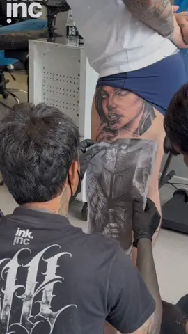 Full leg sleeve masterpiece ⚔️  Black & Grey Realism at its finest — featuring a dark goddess, warrior armor, and insane shading details. This tattoo blends fantasy art, gothic realism, and epic storytelling into one powerful design. Perfect for lovers of realism tattoos, leg sleeve tattoos, dark art, black and grey ink, and warrior-inspired pieces. Every inch of this piece shows depth, contrast, and precision — crafted for those who wear strength and mystery in their skin. Would you wear this on your leg? 👇🖤 #LegSleeveTattoo #BlackAndGreyRealism #RealismTattoo #DarkArtTattoo 