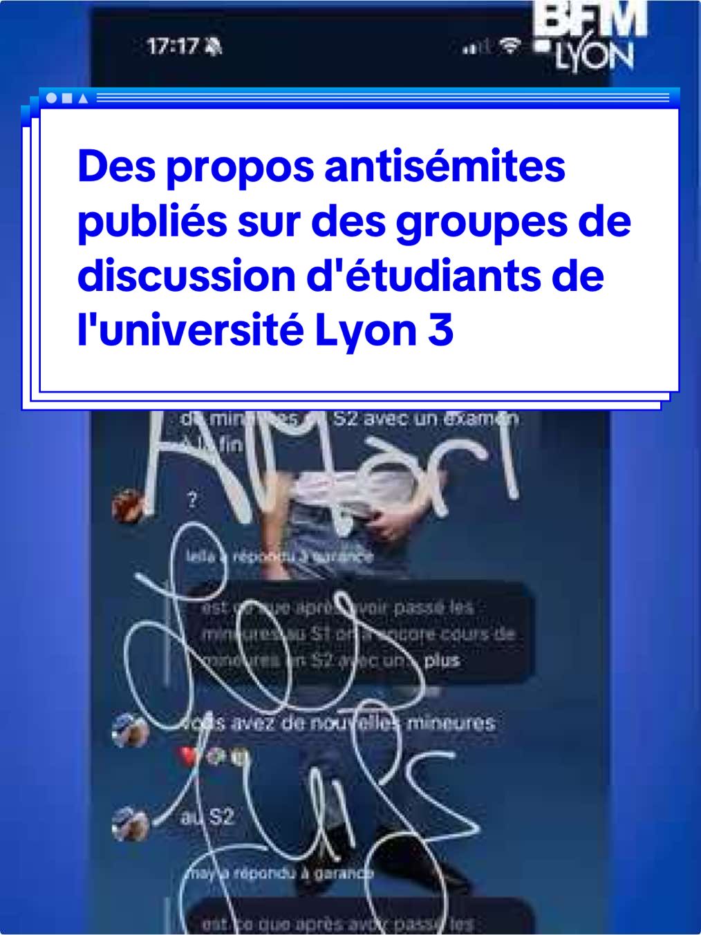 Des propos antisémites publiés sur des groupes de discussion d'étudiants de l'université Lyon 3 #lyon #universite #etudes #sinformersurtiktok