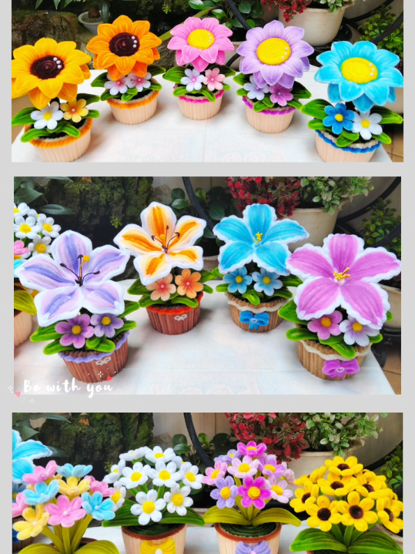 Chậu hoa kẽm nhung mini để bàn, trang trí, quà tặng handmade❤️ #viralvideo #chauhoamini #chauhoakemnhungmini #hoakemnhung #xh 