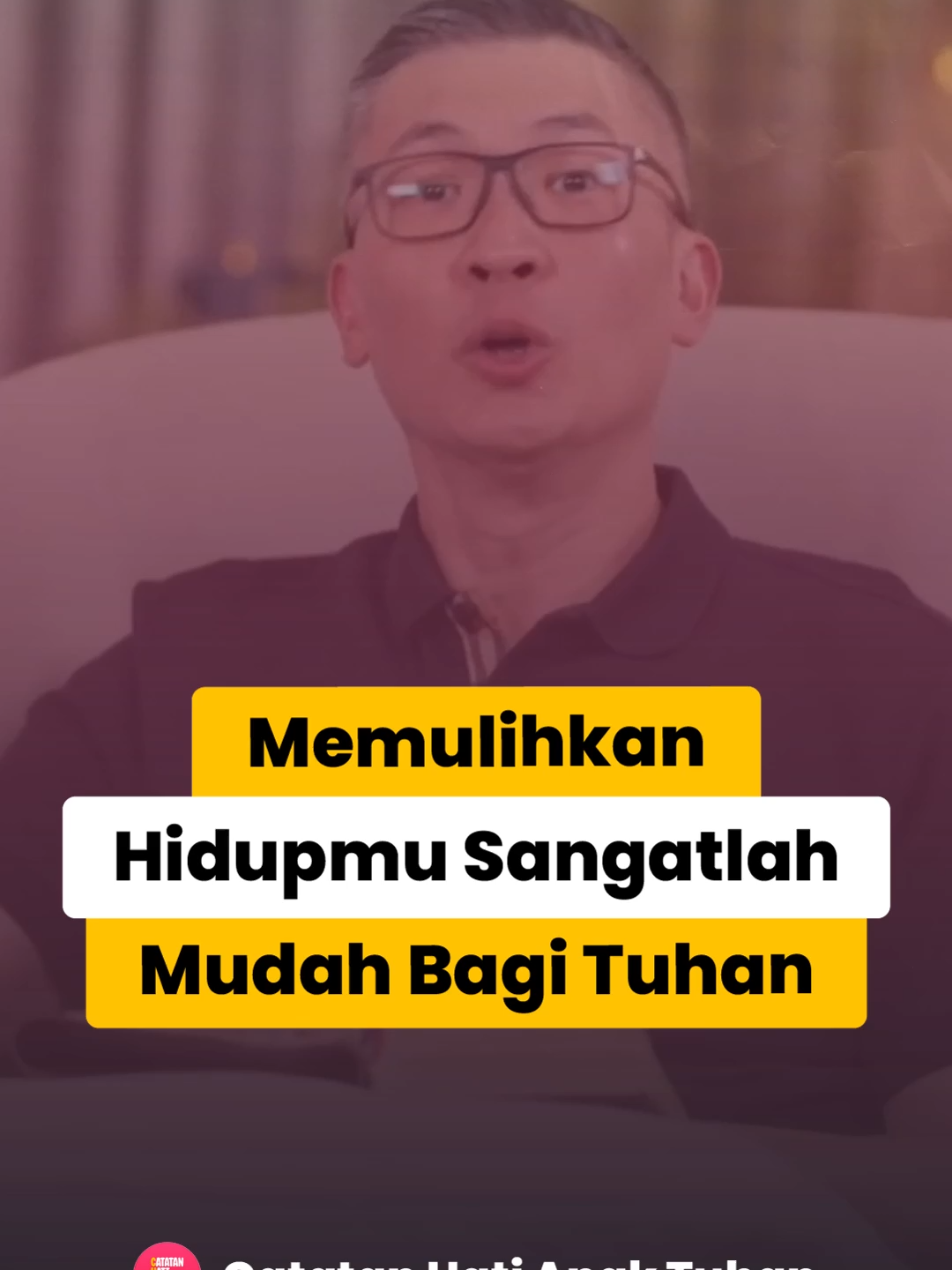 Sangat mudah! Teramat mudah bagi Tuhan untuk memulihkan hidupmu! Tetapi pertanyaannya.. Apakah kamu sungguh-sungguh mau mengalami perubahan dalam hidupmu? Jika kamu mau, maka kembalilah, bertobatlah kepada Tuhan dengan segenap hatimu dan dengan penuh kerendahan hati dan dengan hati yang sungguh-sungguh menyesal, maka Tuhan bukan hanya aknan mengampunimu, tetapi Tuhan juga akan mengangkat hidupmu dan memutarbalikkan hidupmu 180 derajat! Lihatlah, Tuhan akan membuat hidupmu menjadi sebuah kesaksian yang indah, ketika kamu membawa hidupmu kepada Tuhan 💕 -                      🎤: Ps. Philip Mantofa                               ⛪: Saat Teduh Bersama (Philip Mantofa Ministry)                     -                                                                 ✨ Apakah kamu terberkati? Bagikan berkat ini untuk teman kamu yang membutuhkan ini ya!                                                     📙 Sepakat? Jangan lupa komen 