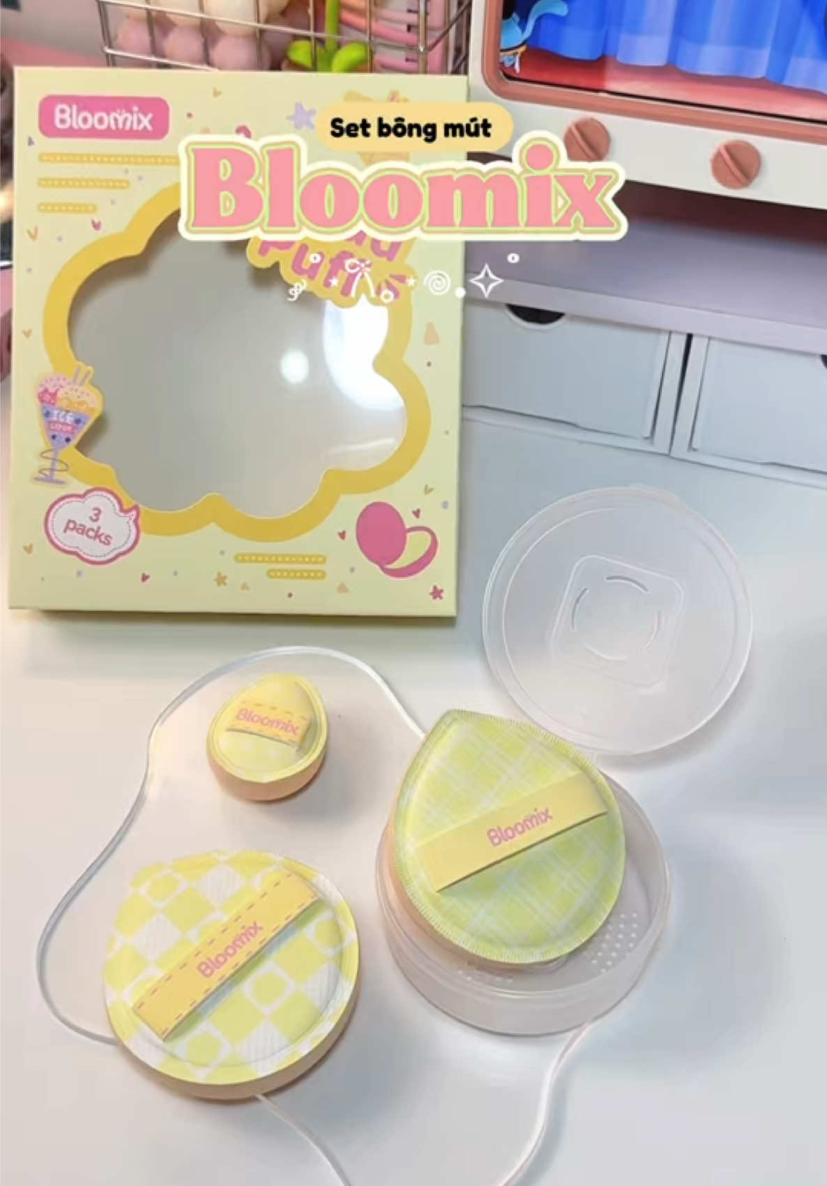 Mềm mềm tán nền xinh xĩu 😍💯 #bloomix #muttrangdiem #muttannen #setbongmut #makeuptips 