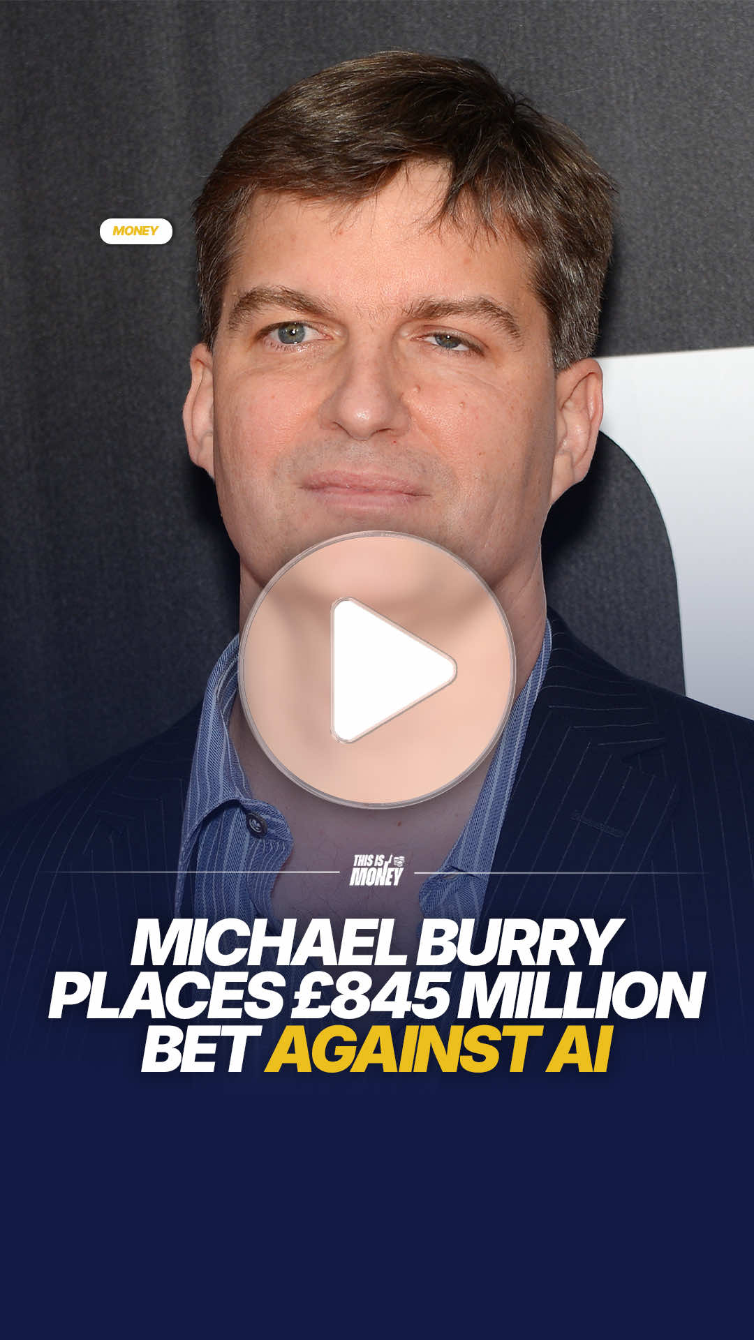 A hedge fund tycoon who featured in The Big Short has placed an £845 million bet against the artificial intelligence boom 📉 Michael Burry, whose success in predicting the crash in the sub-prime mortgage market was depicted in the 2015 film, is now betting on falls in the shares of chipmaker Nvidia and data group Palantir. #ThisIsMoney #Money #News #Nvidia #AI 