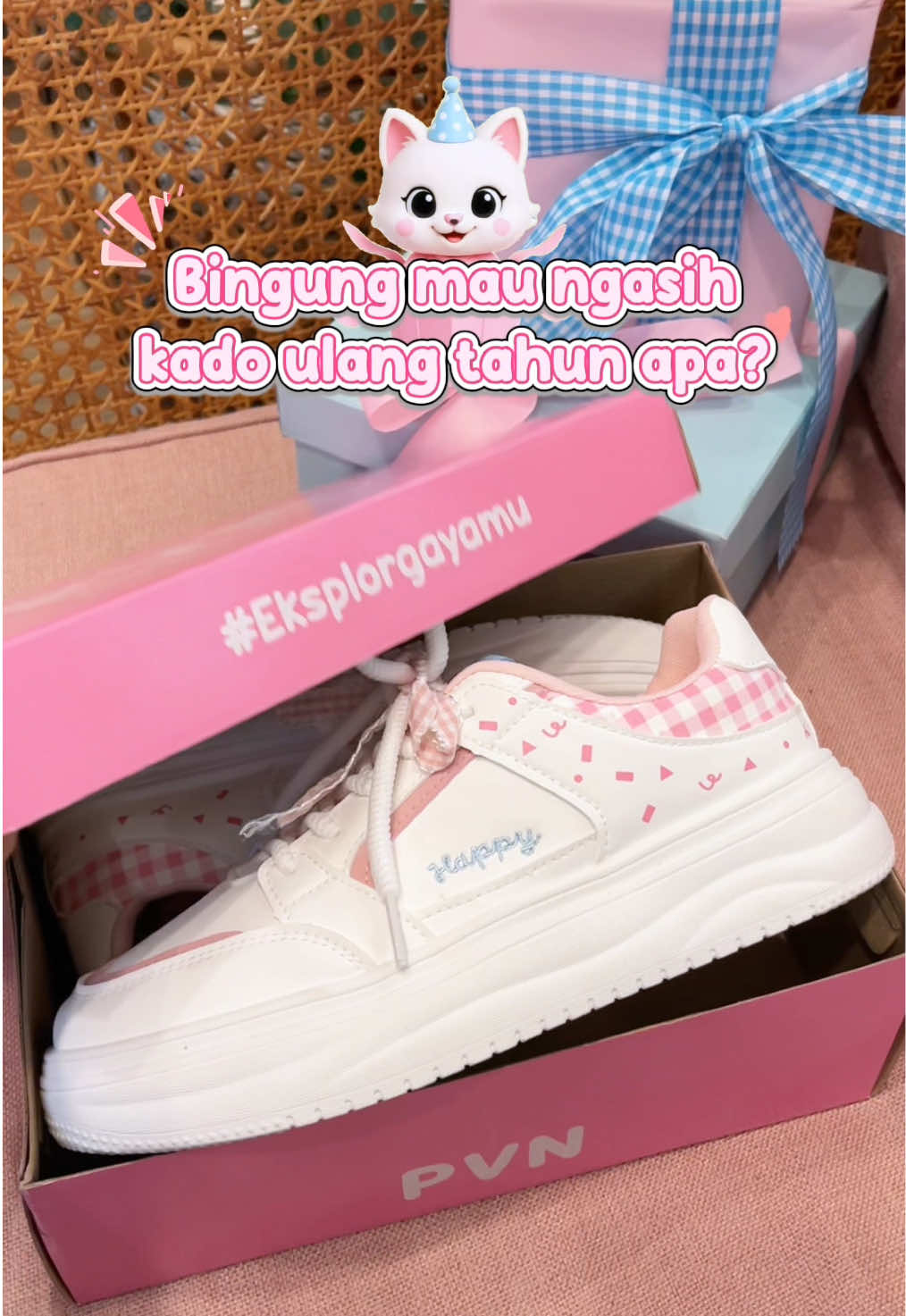 Kado ulang tahun buat bestie 🤩 #spillpvn #pvnpoppy #pvn #sneakers 
