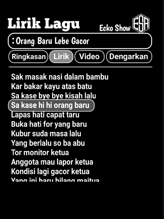 bagian:8 |orang baru lebe gacor🎧🎼#liriklagu #orangbarulebegacor #fyp #beranda #xybca 
