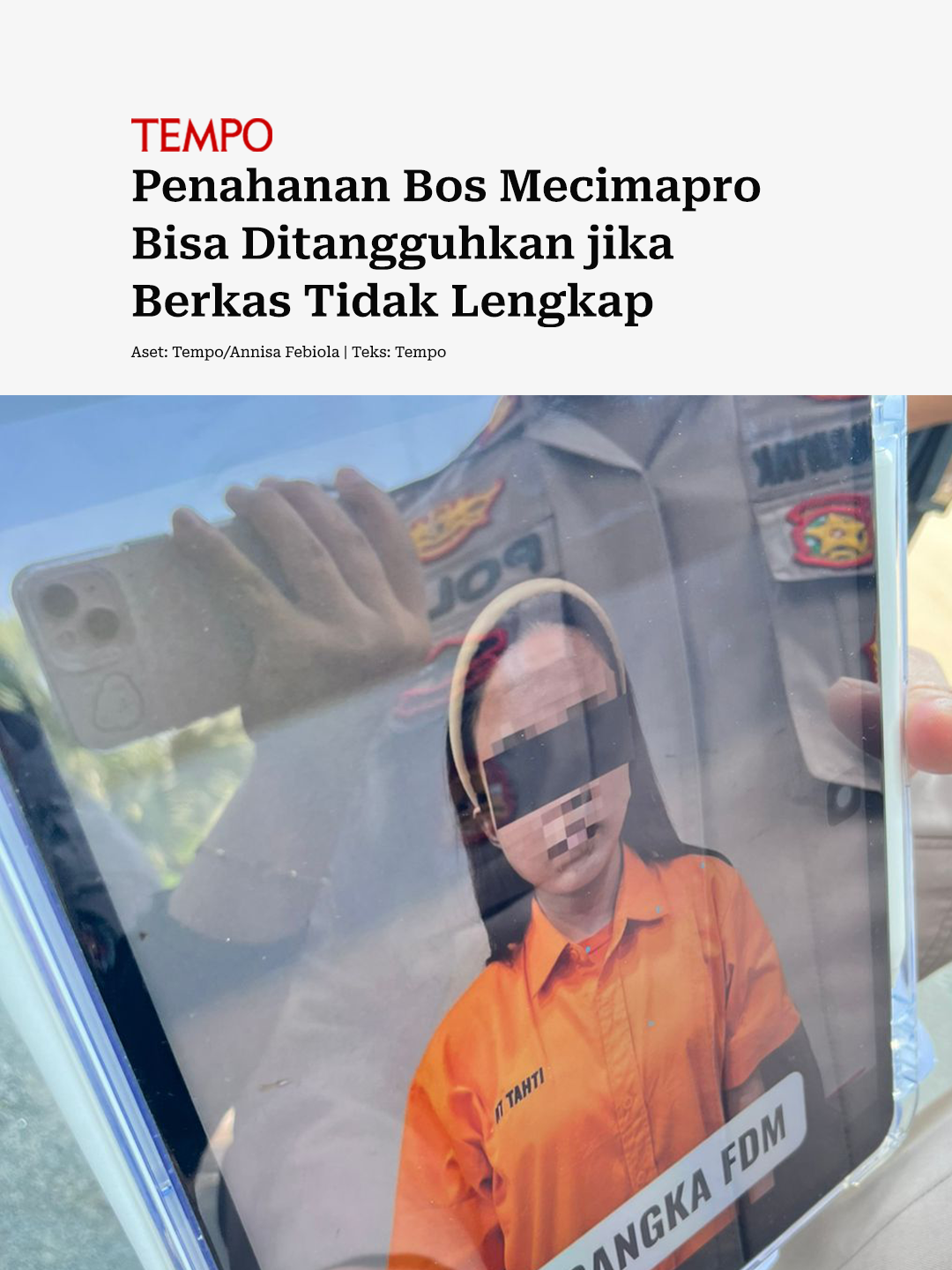 Polda Metro Jaya berpeluang mengabulkan penangguhan penahanan Direktur PT Melani Citra Permata atau Mecimapro Fransiska Dwi Melani jika berkas perkara tak kunjung lengkap pada 7 November 2025. #tempodotco #tempo #mecimapro #konser #kpop #twiceconcert