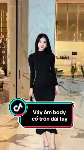 Váy ôm body cổ tròn dài tay #TikTokAwardsVN #thoitrangnu #outfit #vayxinh #xuhuong 