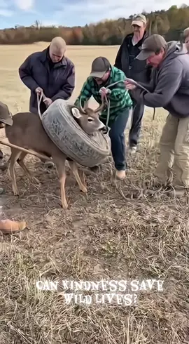 Real heroes exist 🦌❤️ #deerrescue #wildlifehelp #saveanimals #kindnesswins #fyp