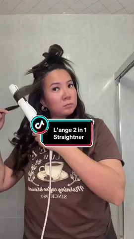Obessed with this tool 🤩 @langehair @TRESemmé #langehairtools #langehair #2in1straightenerandcurler #tresemmé #tresemmeheatprotectant 