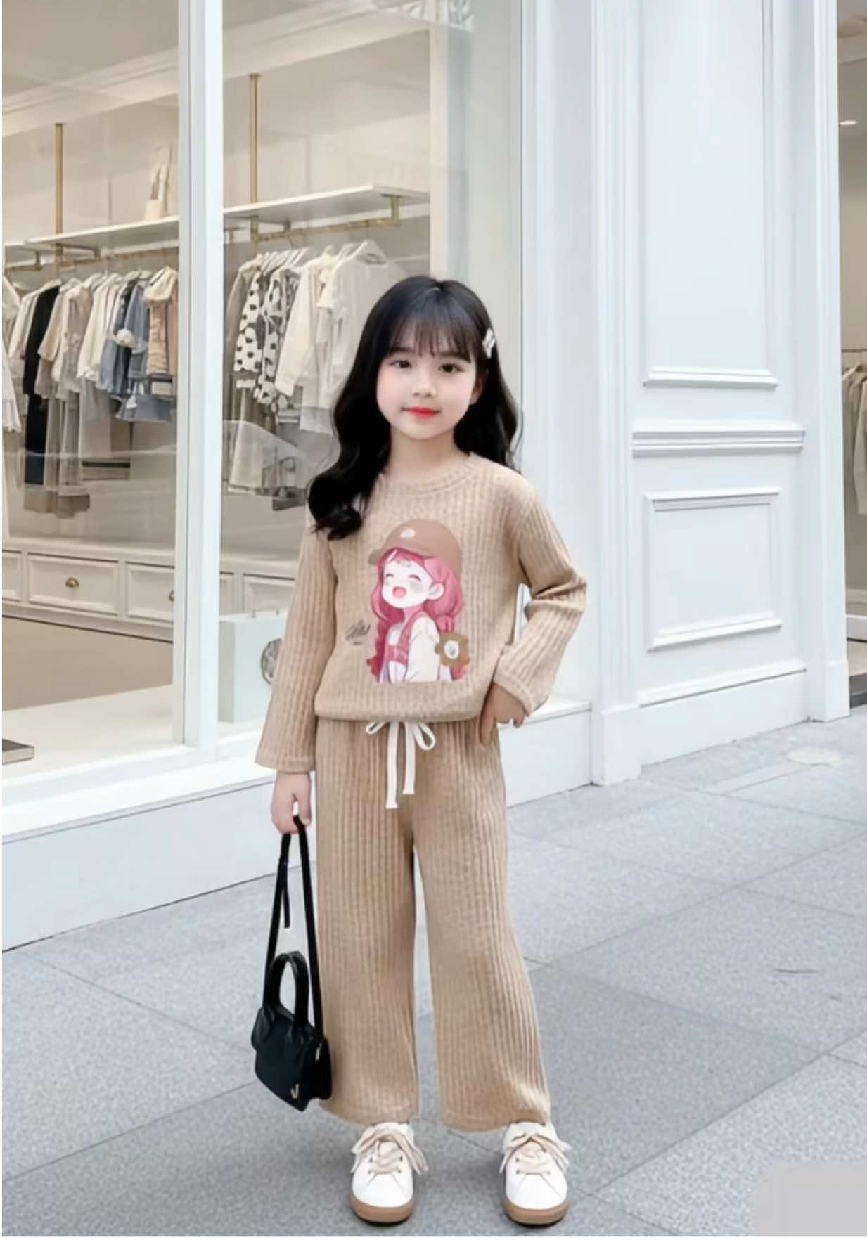 Bộ len tăm bé gái xinh lắm các mom ơi #thoitrangchobe #thoitrangtreem #setbobegai #bolentambegai #bodobegai  