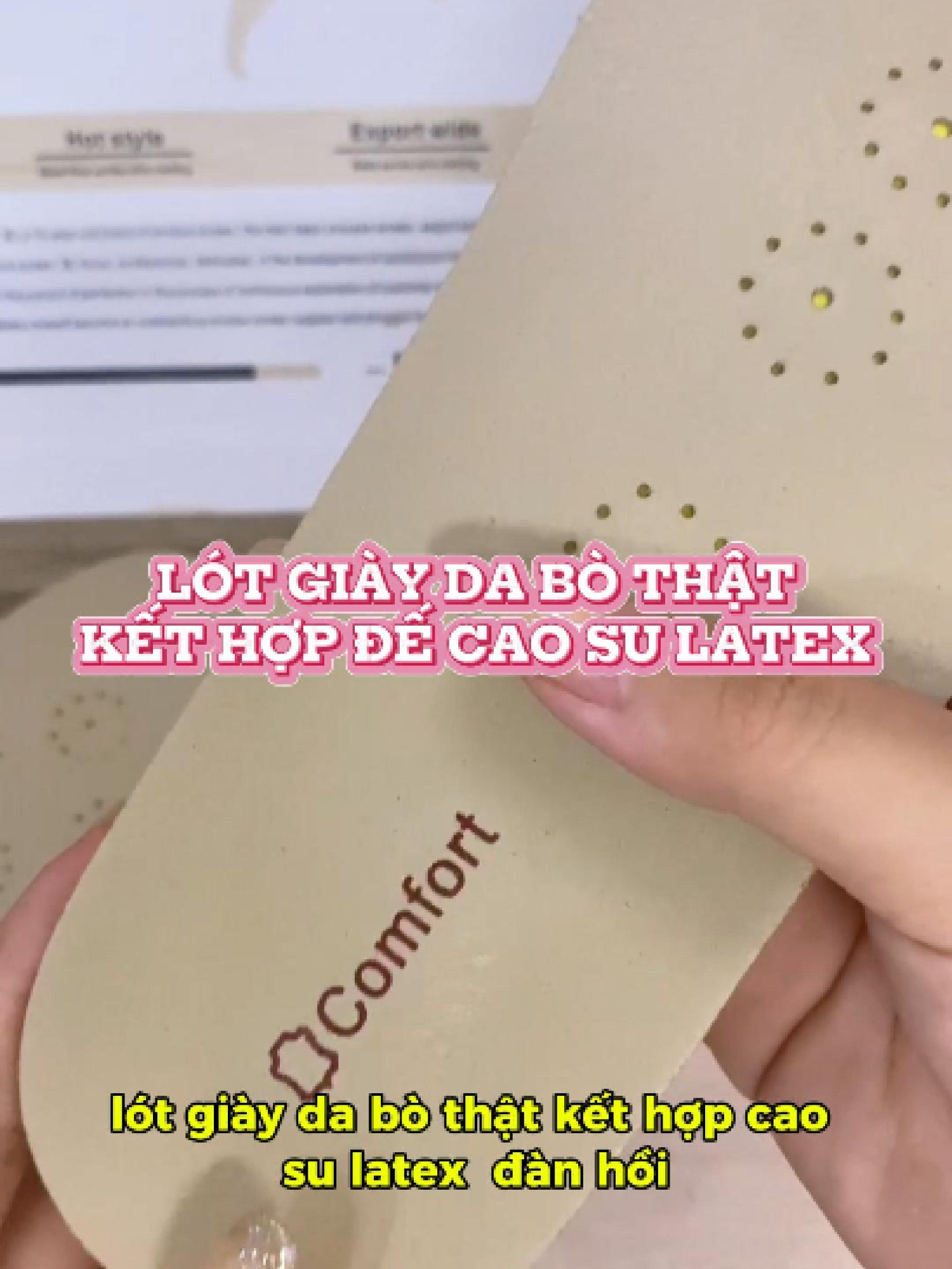 Lót giày da bò thật kết hợp cao su latex- giúp chân luôn êm ái kể cả đi đứng suốt ngày dài #minsu #lotgiay #lotgiayemchan #lotgiaydabo #lotgiaydabothat