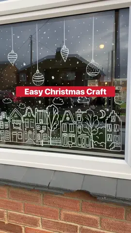 Easy Christmas craft Window drawing 🥰 I got the templates from @edding.international and printed them myself, the pens I got online.  I love doing this every year #easychristmasdecoration #diychristmasdecor #christmascraft #craftsforkids #diychristmascrafts  