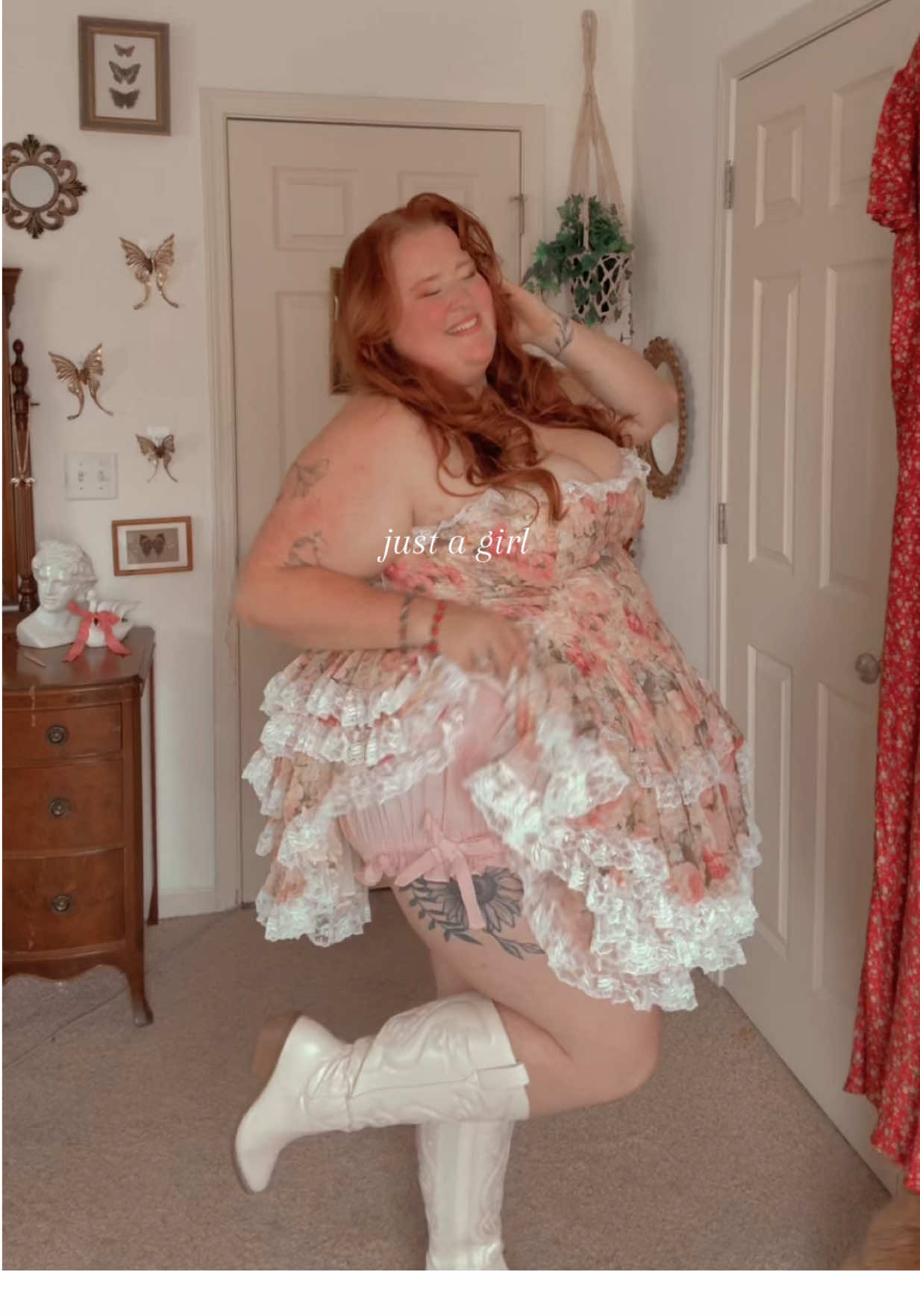 how many times will i post this dress: YES 🌸🦢🦋🤍 #plussize#plussizemodel#plussizefashion#OOTD#curvy  @Selkie 