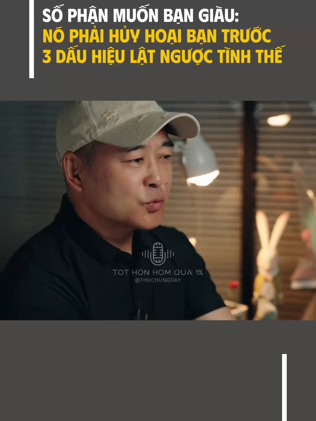 Nếu số phận muốn giúp bạn thành công, trước tiên nó sẽ hủy hoại bạn. Hủy hoại đến mức bạn bị người thân quay lưng, bạn nghi ngờ về cuộc đời. Nhưng chỉ cần bạn có thể vượt qua giai đoạn này, bạn sẽ trở nên vô cùng mạnh mẽ, bởi vì bạn có thể nhận ra nhiều sự thật mà người khác không nhìn rõ. #thuchungday #cauchuyencuocsong #baihoccuocsong #trietlysong