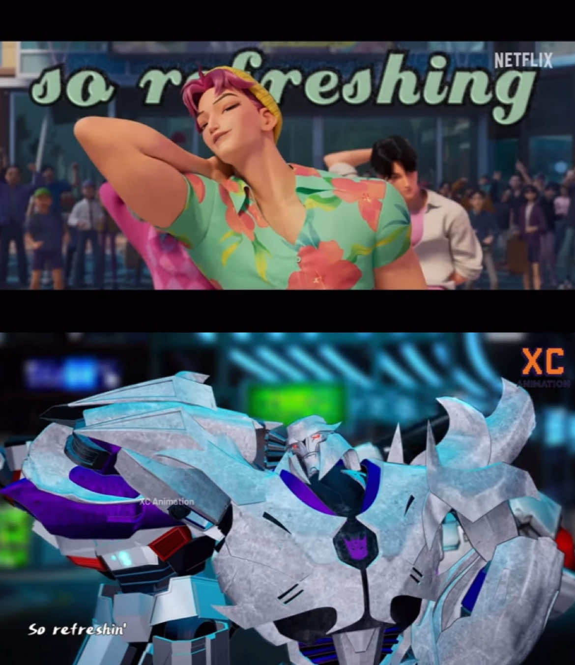 Saja boys and Megatrons Soda pop comparison.  Follow more at #kpopdemonhuntersxtritonprime #Tritonprime 