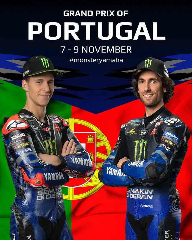 ⚠️ Portimão is in the GMT+0 time zone, so do the math for your respective location and set your alarms accordingly ⏰ #MonsterYamaha | #YamahaMotoGP | #YamahaFactoryRacing | #MotoGP | #PortugueseGP