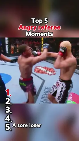 Top 5 angry referee moments #UFC #mma #fighter #referee #angry 