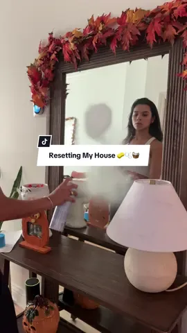 Out with the Halloween decor in with the Christmas! #cleaningtiktok #housereset 