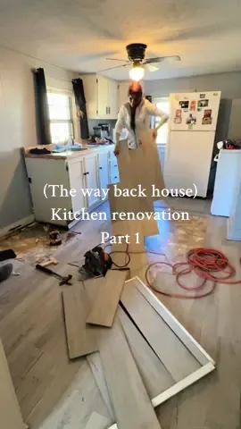 Give a like & Stay tuned for the demo rebuild and new flooring! ❤️ #bluecollar #flooring #flooringinstallation 